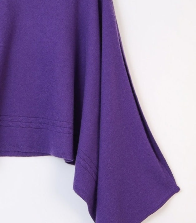 cashmere cable poncho