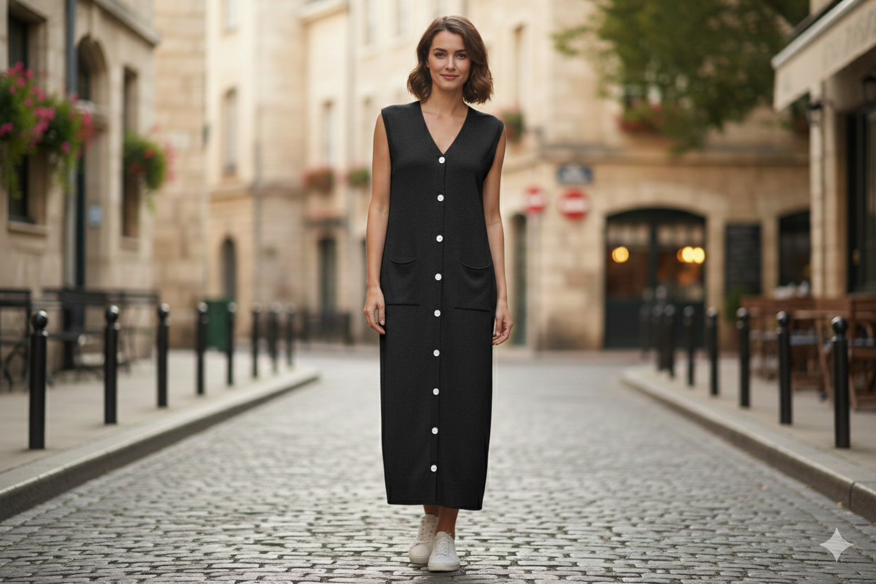 long vest knitwear