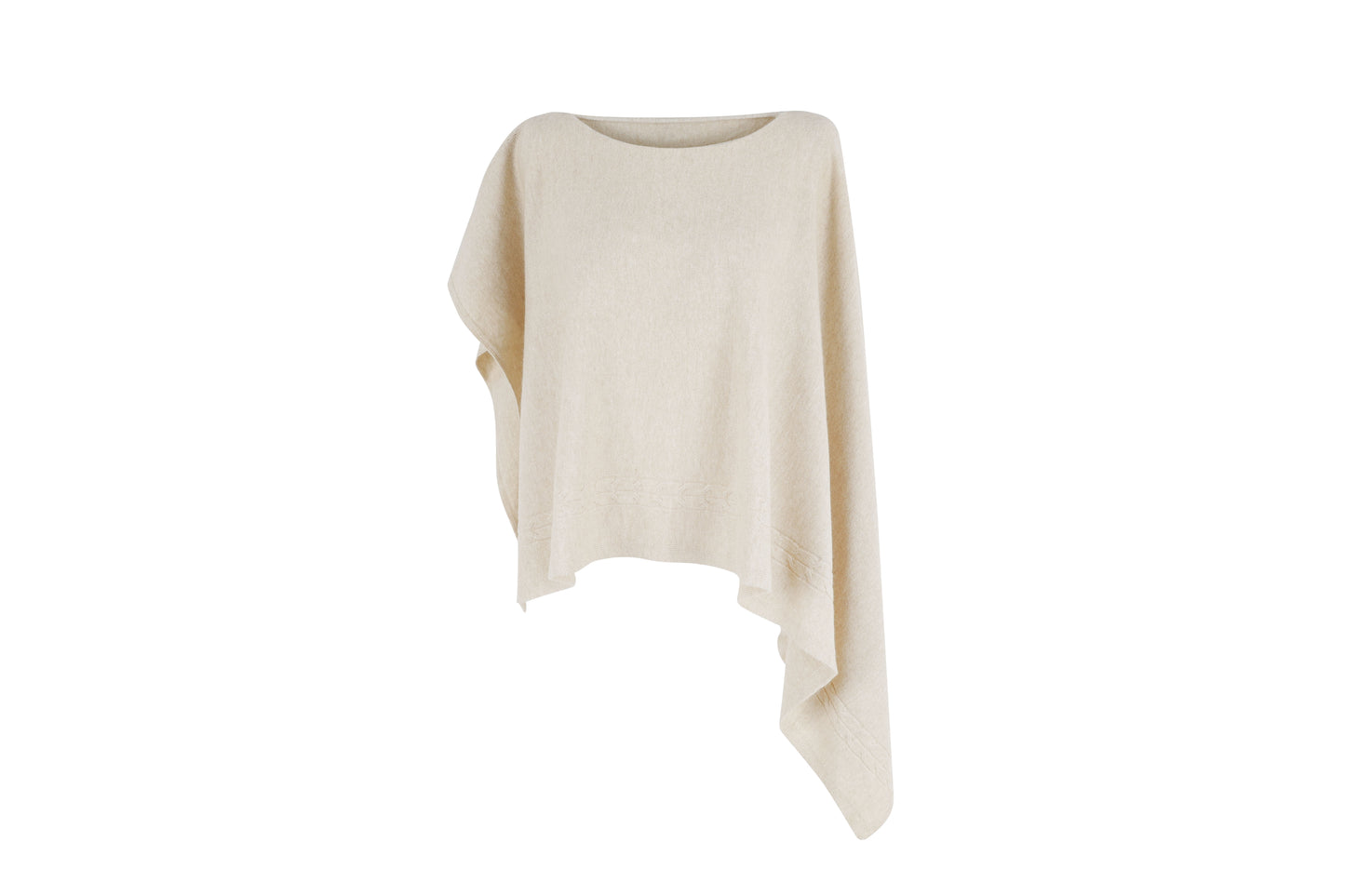 cashmere cable poncho