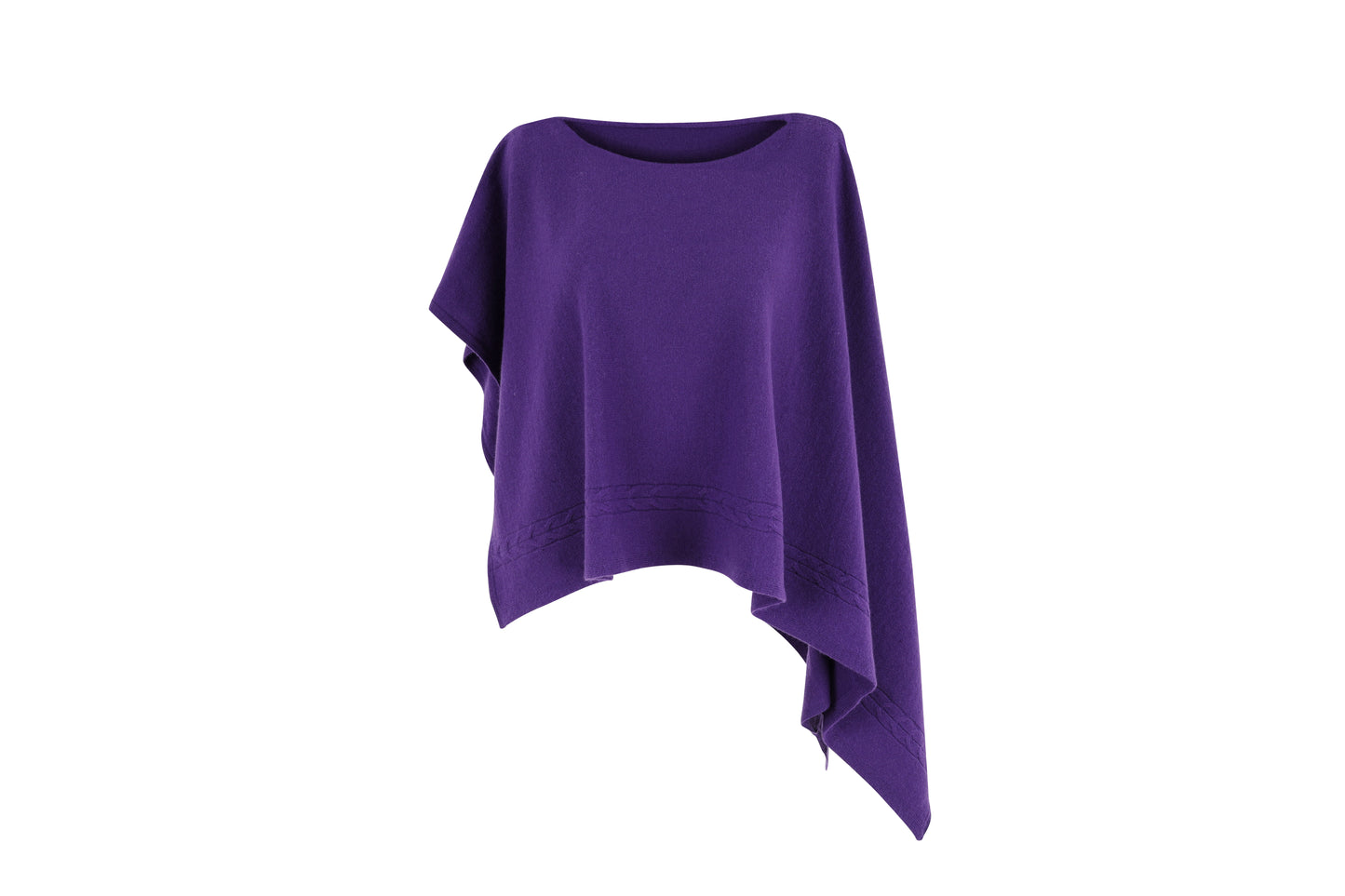 cashmere cable poncho