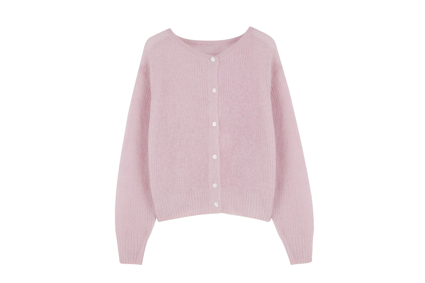mohair round cardigan