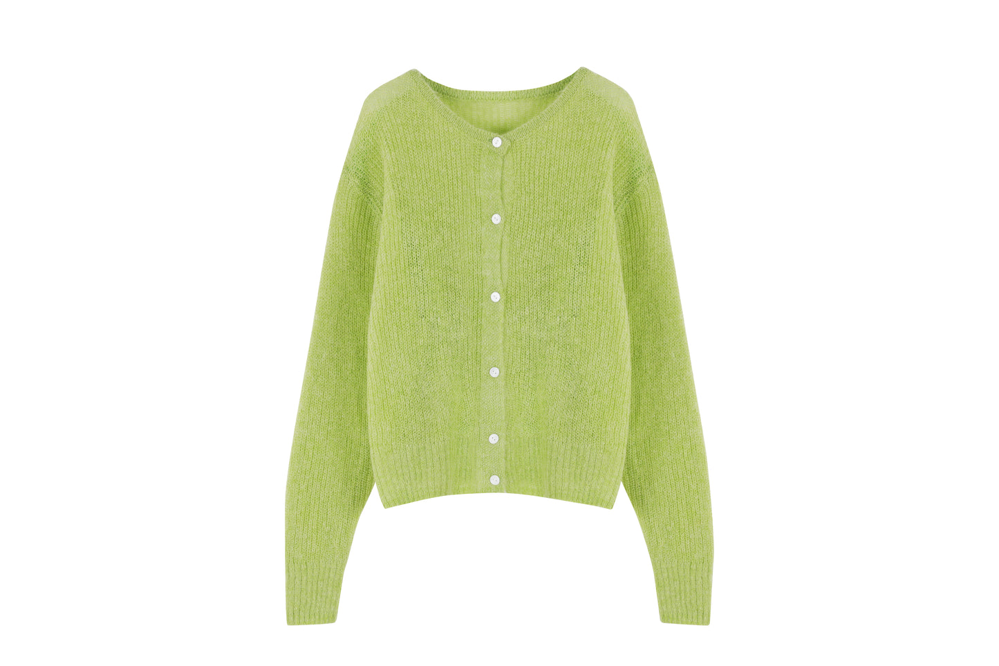mohair round cardigan