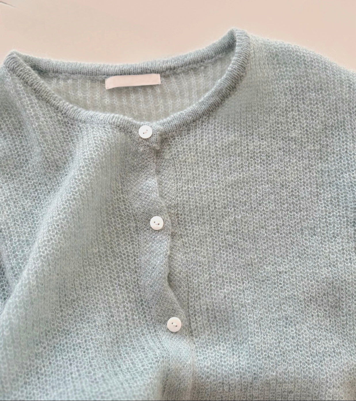 mohair round cardigan