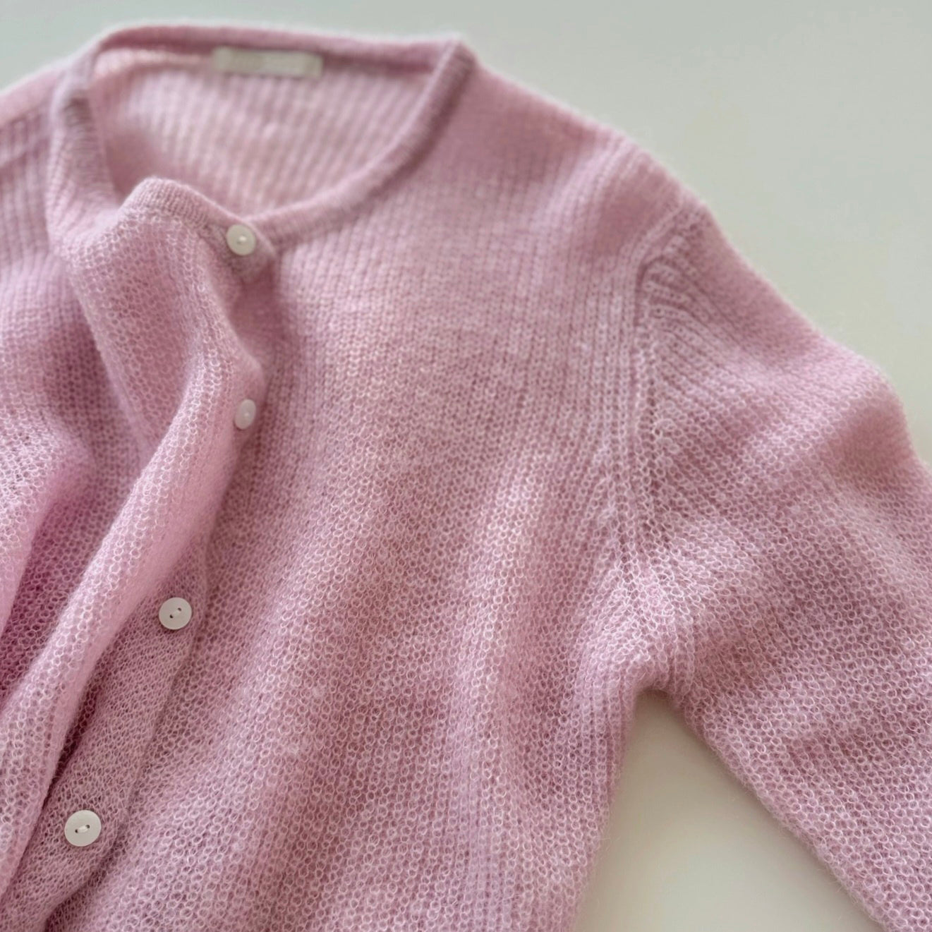 mohair round cardigan