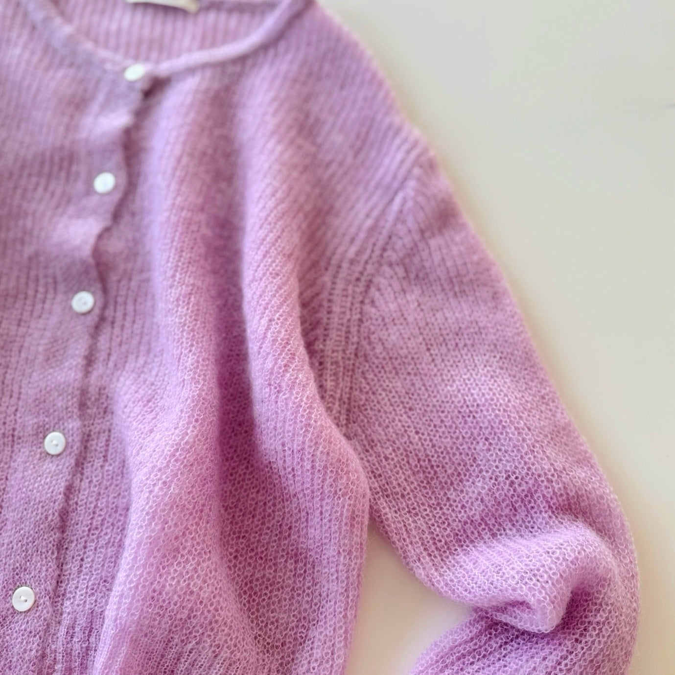 mohair round cardigan