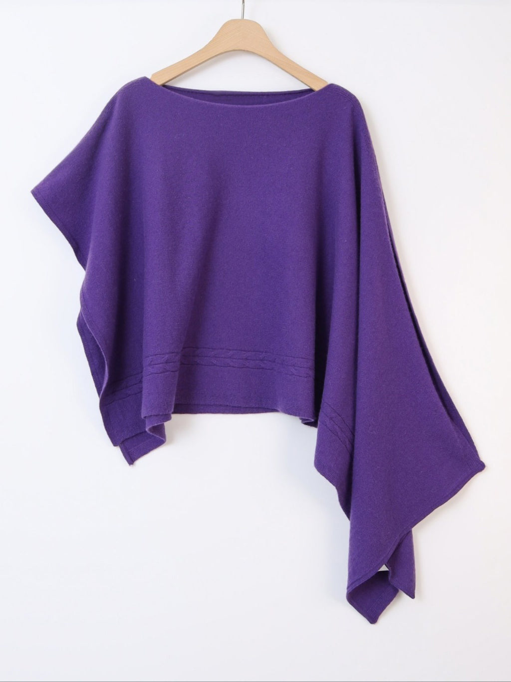 cashmere cable poncho