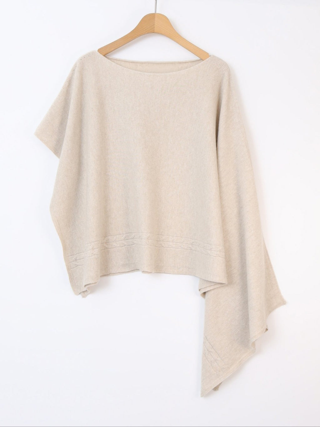 cashmere cable poncho