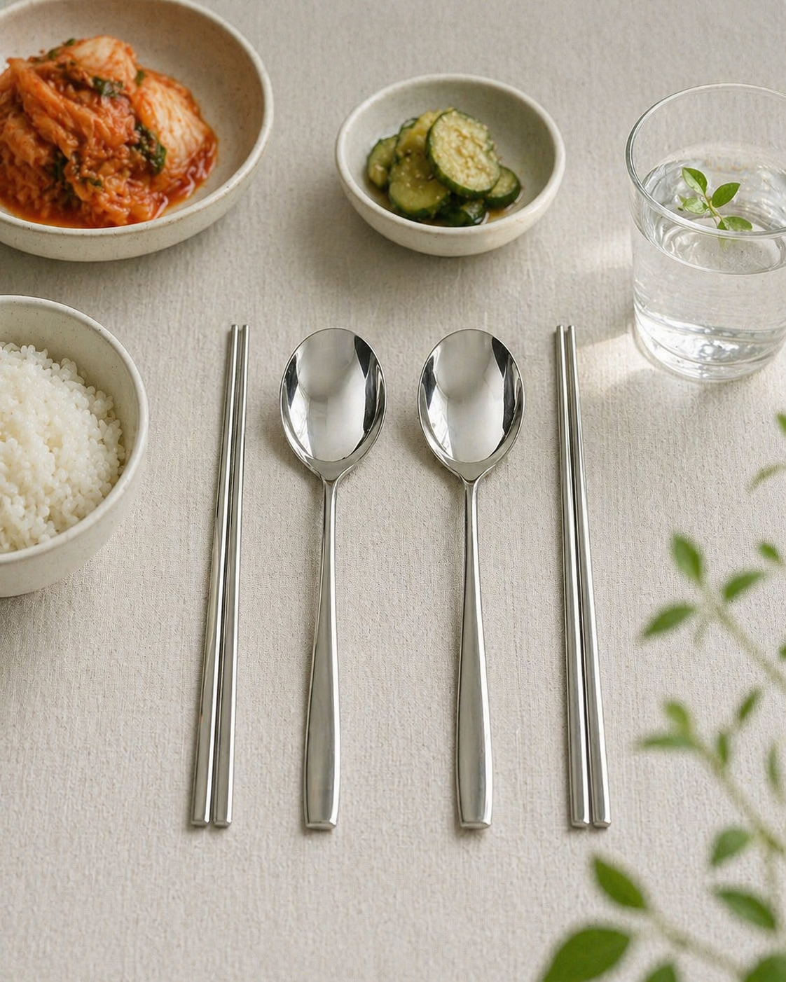 Set de couverts en acier inoxydable