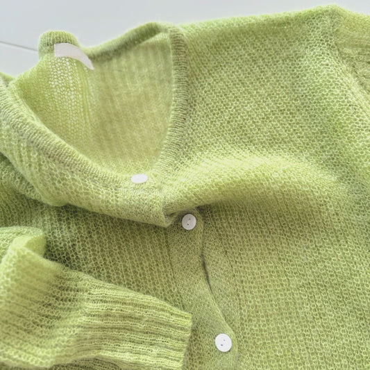 mohair round cardigan